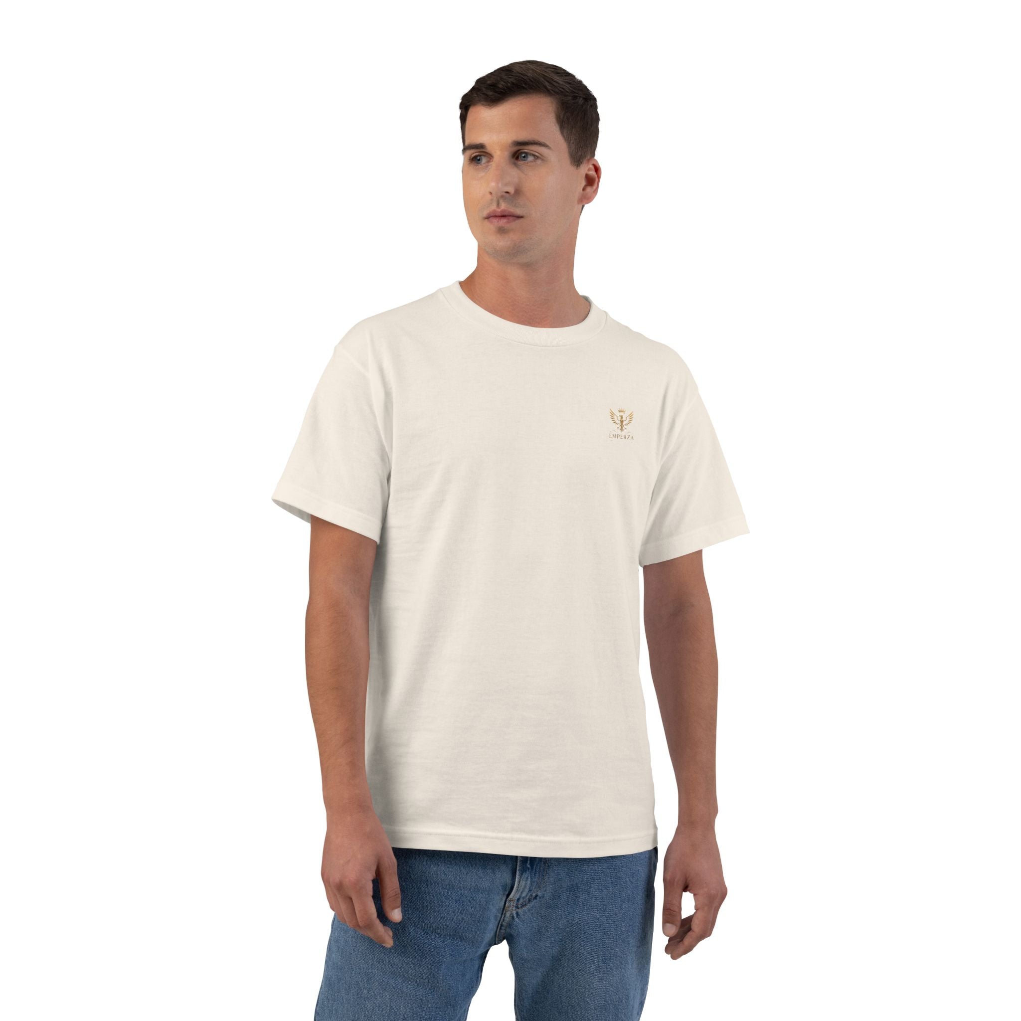 Emperza Gold Crest T-Shirt — 'Go Beyond Limits' Graphic Tee